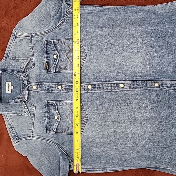 Wrangler Denim Blue Buttoned Long Sleeve Shirt Dress - Picture 5 of 9